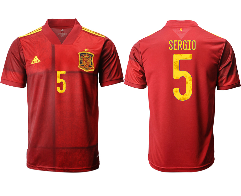 Cheap Men 2021 Europe Spain home AAA version 5 soccer jerseys